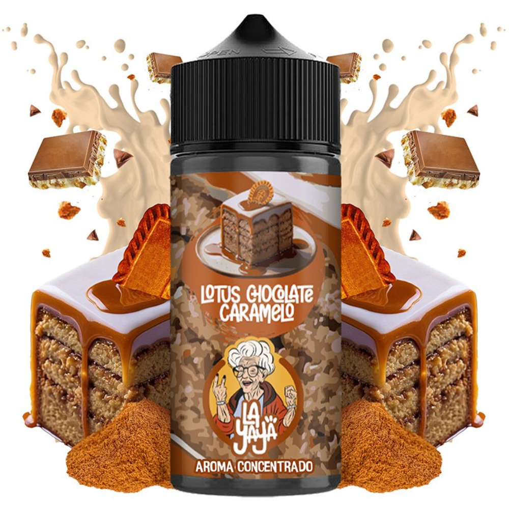 aroma-la-yaya-lotus-chocolate-y-caramelo-longfill LA YAYA - LOTUS CHOCOLATE CARAMELO 30/120ML - Imagen 1