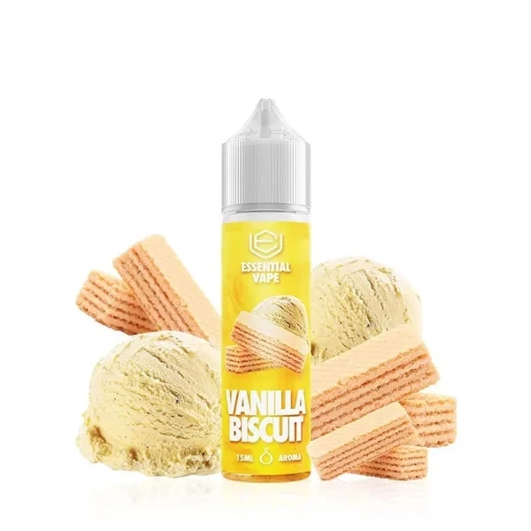Diseño sin título2 (18) AROMA VANILLA BISCUIT ESSENTIAL BOMBO 15ML/60ML LONGFILL - Imagen 1